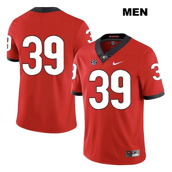 Georgia Bulldogs Men's Hugh Nelson #39 NCAA No Name Legend Authentic Red Nike Stitched College Football Jersey EHE2056IT